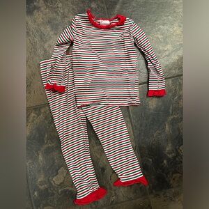 jellybean ruffle christmas pajamas, size 7